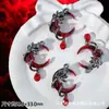 Accesorios de Estilo Oscuro Estilo Europeo y Americano Mariposa Negra Pistola Cruz de Rosa Colgante Pulsera de Cuentas DIY Collar