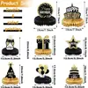 Lai Pai Ornatos de Favo de Mel Dourado Preto para Aniversário de Um Ano Decoração de Festa de Primeiro Aniversário Favo de Mel para Festa Papel de Mesa Favo de Mel