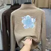 Camiseta térmica de base estilo coreano para niña, con rayas, Otoño/Invierno, manga larga, para niños, cuello semi-alto, cálida