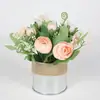 Planta artificial, flor artificial, planta verde, decoración de sala de estar, escritorio, flor de plástico, maceta floral, maceta, pequeños adornos