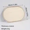 Lascas de Madeira Cortadas a Laser com Furos, Placa de Madeira, Tiras de Tecido, Cesta, Base de Madeira, Base de Madeira Crochê à Mão, Placa de Tecelagem DIY
