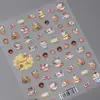 Pegatinas para Uñas con Gato Lindo en Relieve de Hierro Mn-376 Estilo Lindo Dibujos Animados Animales Suaves Lindos Serie de Colaboración Mn