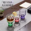 Chuangfa - Taza de Regalo de Alto Valor, Taza de Vidrio para el Hogar, Taza de Café, Taza para Jugo y Postre, Taza para Helado de Verano