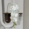 Orquídea Phalaenopsis Artificial com 7 Flores, Decoração de Parede Pendente em Borracha Macia, Orquídea Decorativa Impressa em 3D de Alta Qualidade para Decorações de Casamento