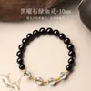 Pulsera de Cristal Fantasma Verde Obsidiana Mingtai para Mujer, Pulsera de Cristal Regalo para Novia