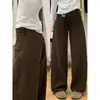 Jeans Scimitar Color Café Talla Grande para Mujer 2025 Nuevo Otoño e Invierno Sueltos Adelgazantes Pantalones Banana Maillard Modernos para Mujer