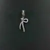 Accesorios DIY de Cristal que Conserva el Color Relleno de Oro de 14K Colgante de Lazo de Circonita Colgante Pulsera Collar Accesorios Hechos a Mano con Cuentas
