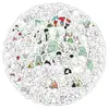 106 Desenhos Românticos Simples Personalizados Pintados à Mão Casal Simples Grafite Diário Adesivos DIY Criativo Envelope Caderno