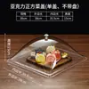 Cubierta Cuadrada de Acrílico para Alimentos Transparente a Prueba de Polvo de Plástico Cubierta Cuadrada para Frutas Pan Carnes Estofadas Bandeja de Bocadillos Cubierta de Plato