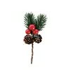 Decoraciones de Navidad, ramas de pino, agujas de pino, piñas artificiales, colgantes de frutos rojos, accesorios para manualidades, embalaje, accesorios para cajas de regalo al por mayor
