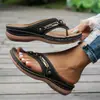 Chanclas de nuevo diseño primavera/verano 2026 para tallas grandes, sandalias casuales de playa, chanclas de cuña estilo europeo y americano para mujer