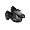 Sapatos Mary Jane de Couro com Salto Plataforma, Estilo Primavera e Outono 2026, com Saia, Atacado Preto Retrô Estilo Britânico Salto Grosso Salto Alto