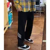 Calça Jogger Solta Feminina, Forrada com Fleece para Outono e Inverno, Novo Estilo 2025, Tamanho Grande, Calça Casual de Perna Reta Emagrecedora, Perna Larga