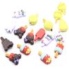 Accesorios de helado de resina de dibujos animados, pegamento para bricolaje, fundas para teléfono móvil, pegatinas para refrigerador, accesorios de comida y juegos, accesorios para el cabello y la cabeza para niños.
