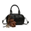 Bolso de bolos portátil vintage para mujer, bolso cuadrado pequeño con textura de moda, bolso cruzado combinable para principios de primavera 2025