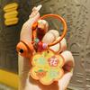 Estilo Ins Creativo Acrílico Texto Marca Ping An Coche Feliz Llavero Colgante Corazón de Niña Funda para Teléfono Móvil Joyería