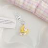 Llavero de resina con forma de corazón para niña, colgante con forma de luna y estrella, ideal como regalo para novia.