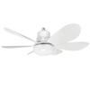 Lámpara de ventilador de techo de gran tamaño con ventilador de tornillo E27 de seis hojas, lámpara de ventilador de techo para dormitorio y sala de estar, lámpara de ventilador de techo silenciosa