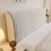 Funda para cabecera de cama de algodón espacial hecha en fábrica, funda universal engrosada estilo ins, funda suave para cabecera de cama contra el polvo, venta al por mayor