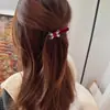 Presilha de Cabelo Veludo Retro Luxo Leve com Laço de Strass, Exquisita e Versátil, Sensação de Alto Padrão, Presilha Bico de Pato, Presilha Lateral, Acessório de Cabelo para Franja