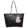 Bolso de Hombro Individual Acolchado de Diamantes de Gran Capacidad para Mujer Estilo Pequeño Fragancia Nuevo Hilo Bordado Moda Simple Bolso de Mano para Viajes