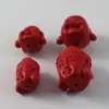Cuentas espaciadoras de cabeza de Buda Guanyin, Buda Maitreya de cinabrio, accesorios, cuentas de engranaje de coche de color rojo cinabrio, material para bricolaje, accesorios Bodhi
