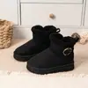 Botas de Neve Infantis 2026 Outono/Inverno Novo Clássico Com Pelúcia Quente Impermeável Botas de Algodão Para Meninas Espessadas Casuais Quentes