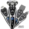 Navaja de afeitar para hombre tres en uno transfronteriza, afeitadora eléctrica recargable, recortadora de barba multifuncional de limpieza ultraprofunda, cabezal de afeitar portátil