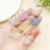 Flor de Cinco Puntas con Borde Bronceado Degradado de 24 mm Flor de Cerezo Espaciador Perforado DIY Hecho a Mano Accesorios para el Cabello Antiguos Pasador Accesorios para Joyería