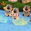 Boneca Capivara criativa luminosa fofa acessórios decorativos DIY mini cápsula surpresa pequenos enfeites