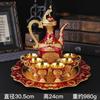 Terno de vinho estilo palácio criativo requintado estilo europeu ornamentos de metal para casa retro luz luxo copo de vinho pote de vinho conjunto de oito peças