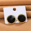 Brincos de Gota de Óleo Geométricos Marrons Coração Novo Design Versátil Nicho Brincos Retrô Elegantes Outono e Inverno Brincos Venda por Atacado