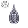 Pingente antigo de prata 999 pés filigrana Pixiu antigo pingente de nicho personalizado feito à mão em prata esterlina masculina para homens e mulheres