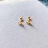Pendientes Fuzi de acero de titanio nuevos de 2022, exquisitos pendientes con hebilla de tornillo pequeño, clavos de hueso de oreja que no se decoloran, pendientes sencillos que combinan con todo.