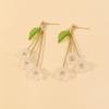 Pendientes de botón de campana fresca de verano japoneses y coreanos pendientes Pendientes de flor de tulipa Mori para mujer E7916
