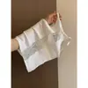 Camisola de Encaje sin Espalda para Mujer Verano 2026 con Almohadillas en el Pecho, Diseño de Espalda Hueca, Top sin Mangas para Exterior, Ropa Interior de Base