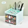 Estilo ins portalápices de lámpara de calle de múltiples capas caja de almacenamiento bolsa de material crema para manualidades hecho a mano lindo tipo cajón para estudiantes