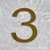 Adesivo Digital Estéreo de Acrílico Letras Bronze Dourado Preto e Branco Número do Quarto Adesivo de Parede Placa de Número de Porta Placa