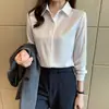 Camisa Blanca de Manga Corta Antiarrugas para Mujer Otoño 2026, Ropa Formal Profesional de Alta Gama para Entrevistas de Calificación Empresarial y Docente, Camisa de Satén