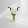 Simulación de Vidrio Flores Pequeñas Lirio de Calas Rosa Iris Peonía Pájaro Pequeño Adorno de Flores Preservadas Combinación Regalos Transfronterizos