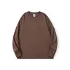 Nova Blusa de Moletom Masculina para Primavera e Outono Algodão Puro Gola Redonda Solta Estampada Pesada Manga Longa Camiseta para Homens Camada Base para Uso Interno e Externo