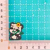 Desenho Animado PVC Borracha Macia Série Panda Fofo Capa de Celular Furo Fivela de Sapato Caixa de Papelaria Caixa de Armazenamento Acessórios para Joias DIY