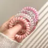 Goma para el Cabello de Alambre de Teléfono de Color Gelatina de Alta Elasticidad para Mujeres, con un Toque de Alta Gama, Estilo Dulce, Cuerda para Cola de Caballo sin Costuras, Accesorio para el Cabello, Goma para el Cabello