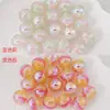 [Cambio de Luz] Sonido de Persecución de Oro Roto Agujero Recto de 2.5 Bolas Redondas Cuentas Sueltas Redondas Pulsera Hecha a Mano DIY Cadena de Teléfono Móvil Accesorios con Cuentas