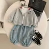 Chaqueta para Niños Primavera y Otoño Chaqueta con Capucha Cárdigan Nuevo Estilo Coreano 2026 Ropa Infantil Bebé Casual Conjunto de Dos Piezas Moderno