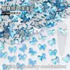 Strass Formato Borboleta 5*7mm com Fundo Plano Decorações Brilhantes da Moda para Nail Art Acessórios Borboleta Strass para Unhas Postiças Atacado