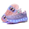 Zapatos con Ruedas Cuatro Ruedas Transfronterizos, Zapatos con Ruedas Recargables, Patines de Ocho Ruedas Desmontables para Estudiantes que Van y Vienen de la Escuela, Universales para Hombres