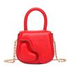 Bolso Infantil Estilo Coreano, Bolso de Mano Sencillo y Moderno para Padres e Hijos, Mini Bolso de Hombro Cruzado con Cadena, Bolso Cuadrado Pequeño en Forma de Corazón