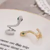 Design personalizado Clipes de osso da orelha em formato de cobra Sem furo para orelha Clipe de orelha com textura de gás Brincos de estilo frio simples
