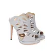 AliExpress Nuevas Sandalias de Verano de Tacón Alto Sandalias de Tacón Super Alto Talla 34-52 Chanclas Boca de Pez Plataforma Impermeable Transfronterizo